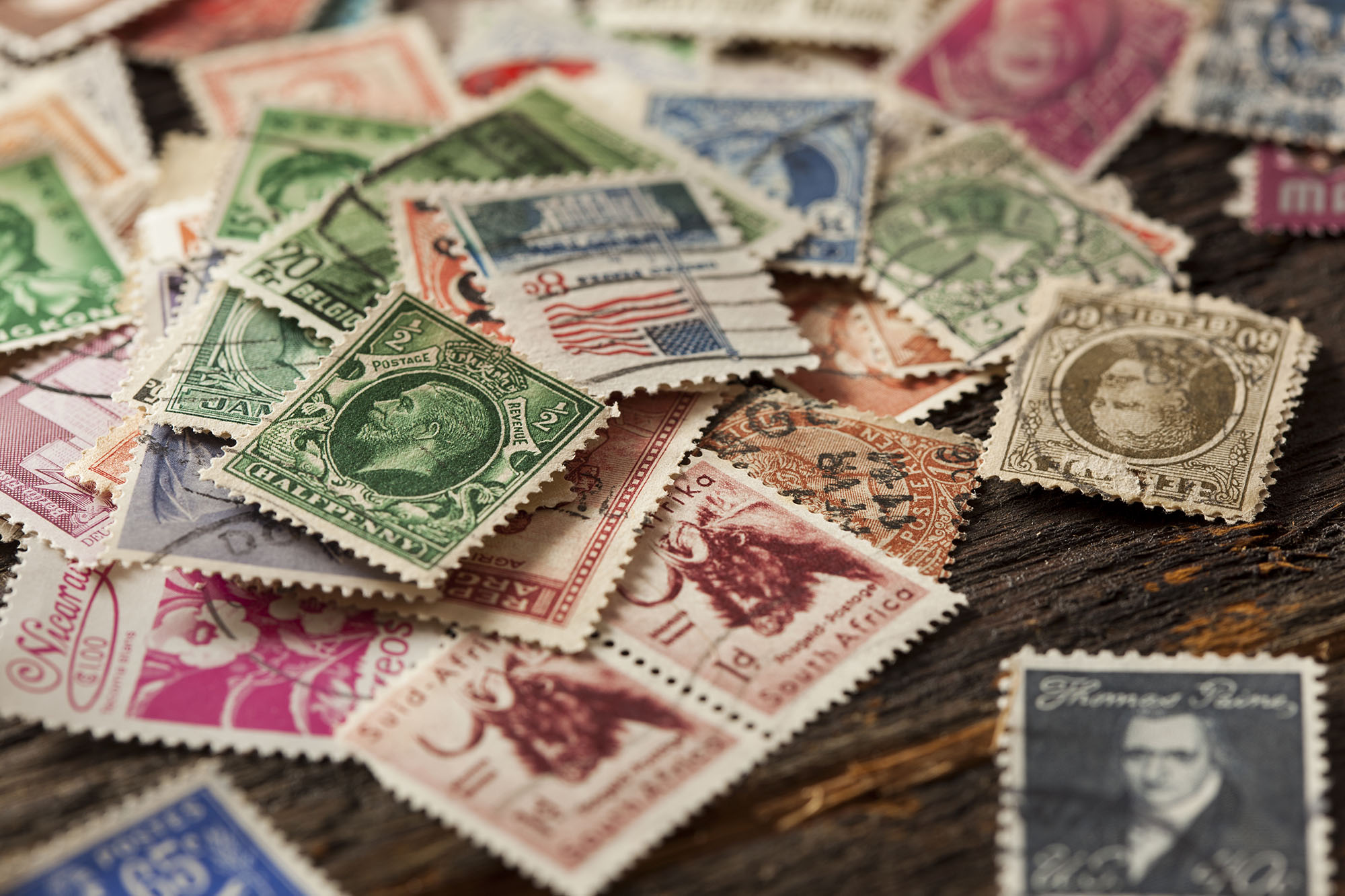 Colorful Vintage Used Postage Stamps | MMD Holistic Medicine & Wellness ...